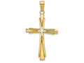 FJC Finejewelers 14k Yellow Gold Polished Solid Cross Charm