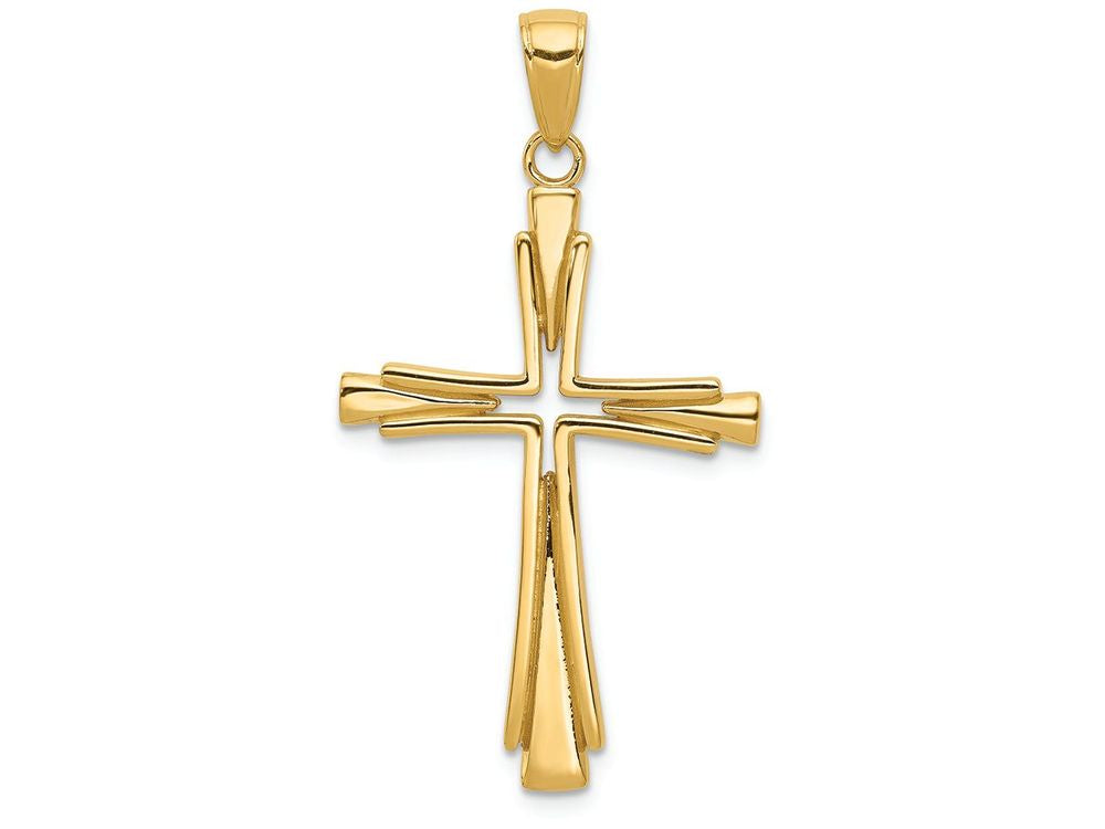FJC Finejewelers 14k Yellow Gold Polished Solid Cross Charm