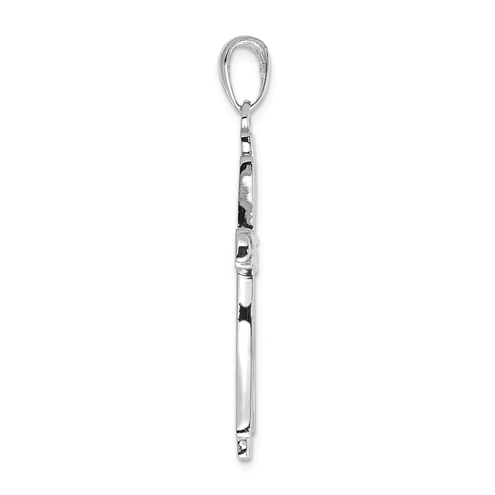 FJC Finejewelers 14k White Gold Polished Solid Cross Charm