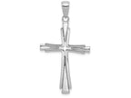 FJC Finejewelers 14k White Gold Polished Solid Cross Charm