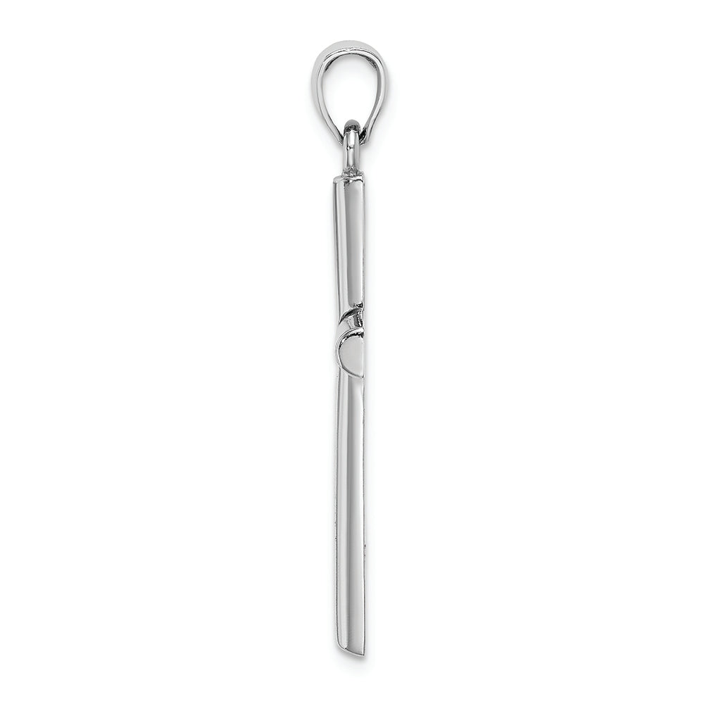 FJC Finejewelers 14k White Gold Stick Style Cross with Beveled Front Charm