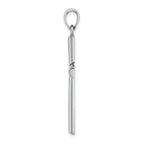 FJC Finejewelers 14k White Gold Stick Style Cross with Beveled Front Charm