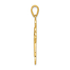 FJC Finejewelers 14k Two-tone Gold Fleur De Lis Cross Charm