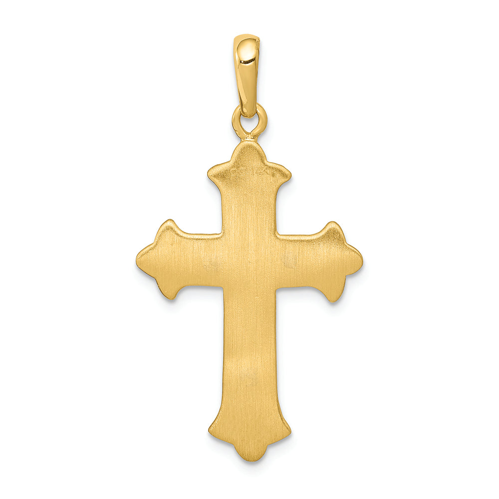FJC Finejewelers 14k Two-tone Gold Fleur De Lis Cross Charm