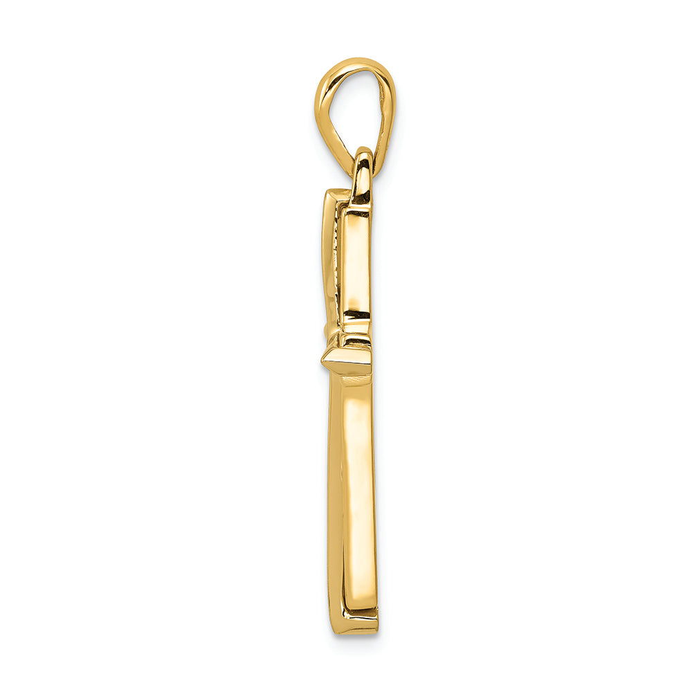 FJC Finejewelers 14k Two-tone Gold Fancy Cross Charm
