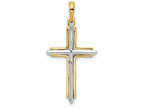 FJC Finejewelers 14k Two-tone Gold Fancy Cross Charm