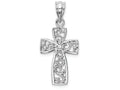 FJC Finejewelers 14k White Gold Filigree Cross Charm