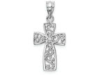 FJC Finejewelers 14k White Gold Filigree Cross Charm