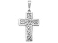 FJC Finejewelers 14k White Gold Thorn Cross Charm