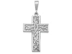 FJC Finejewelers 14k White Gold Thorn Cross Charm