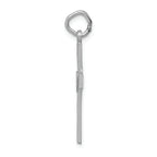 FJC Finejewelers 14k White Gold Bright Cut Latin Cross Charm