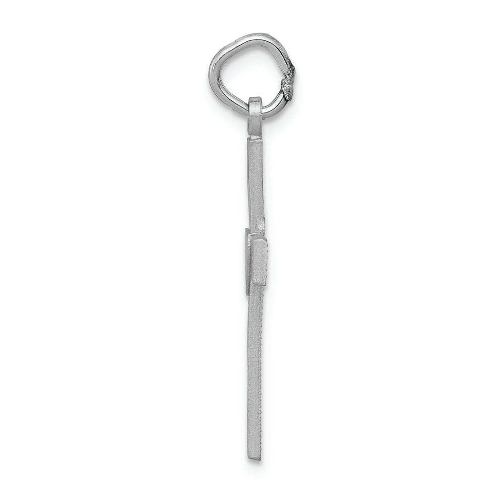 FJC Finejewelers 14k White Gold Bright Cut Latin Cross Charm