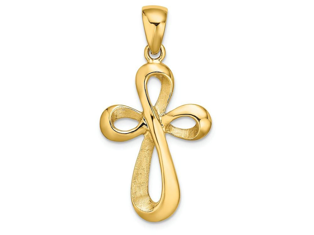 FJC Finejewelers 14k Yellow Gold Polished Cross Charm