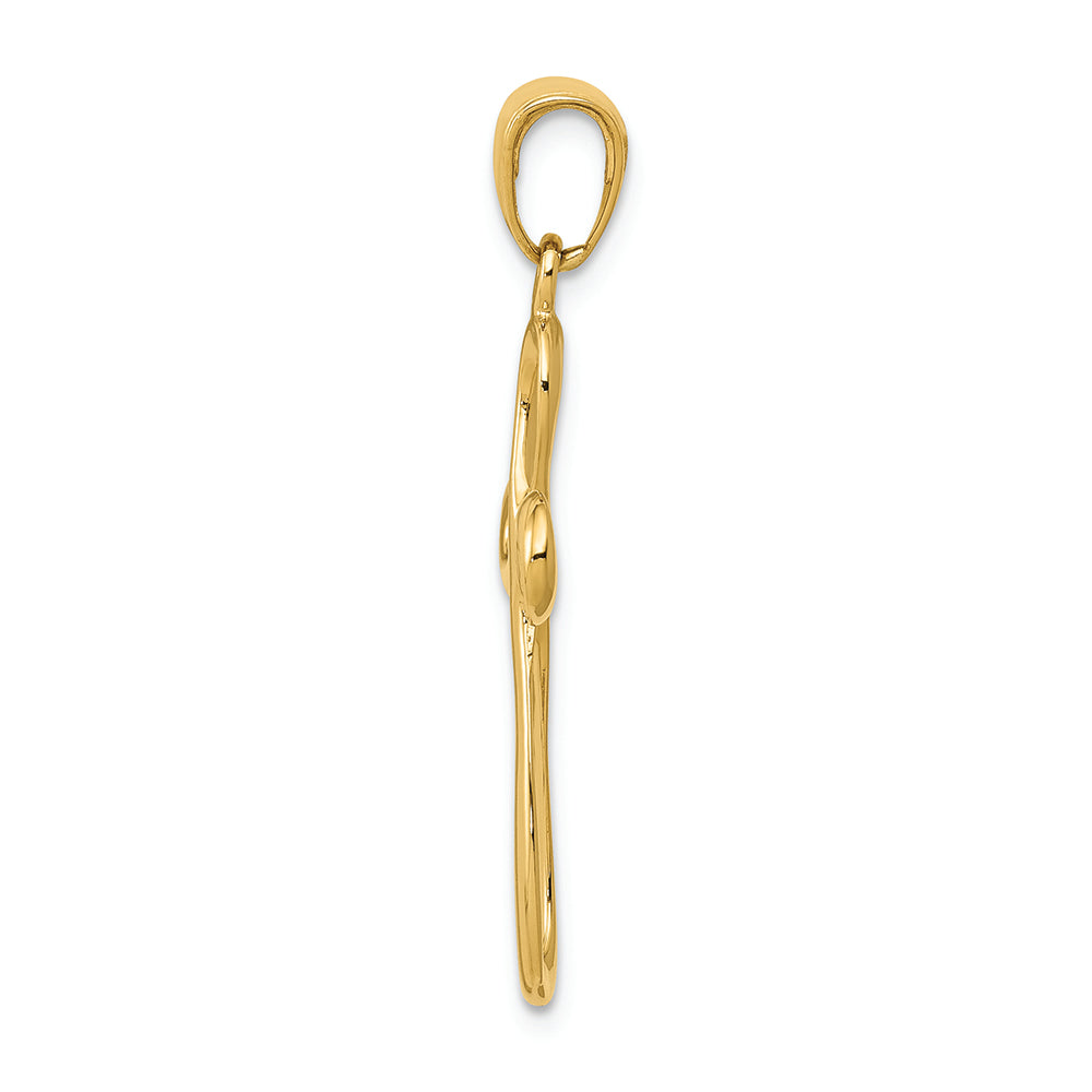 FJC Finejewelers 14k Yellow Gold Polished Cross Charm