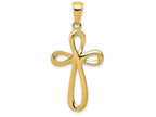 FJC Finejewelers 14k Yellow Gold Polished Cross Charm