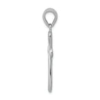 FJC Finejewelers 14k White Gold Figure 8 Cross with Satin Accent Rounded Ends Charm