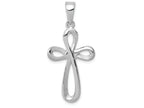 FJC Finejewelers 14k White Gold Figure 8 Cross with Satin Accent Rounded Ends Charm