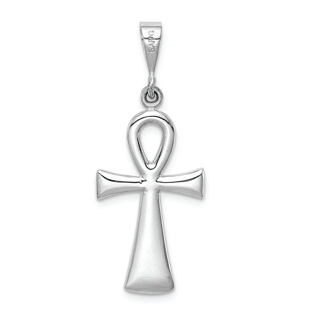 FJC Finejewelers 14k White Gold Ankh Cross Charm