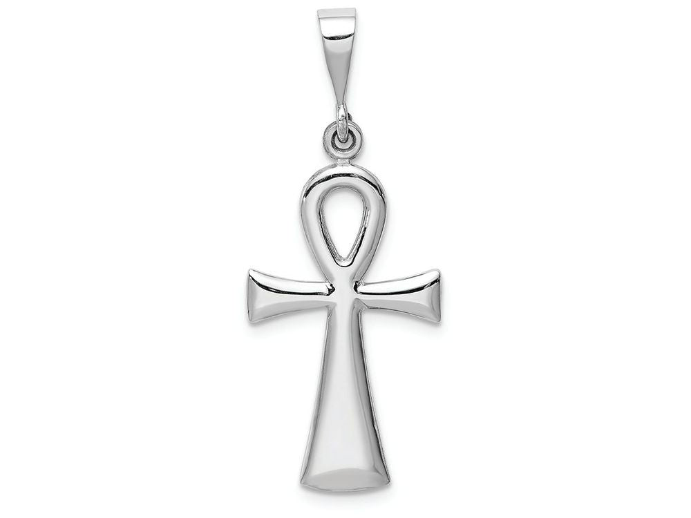 FJC Finejewelers 14k White Gold Ankh Cross Charm