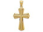 FJC Finejewelers 14k Yellow Gold Twisted Cross Charm