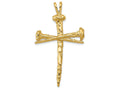 FJC Finejewelers 14k Yellow Gold Polished Cross Charm