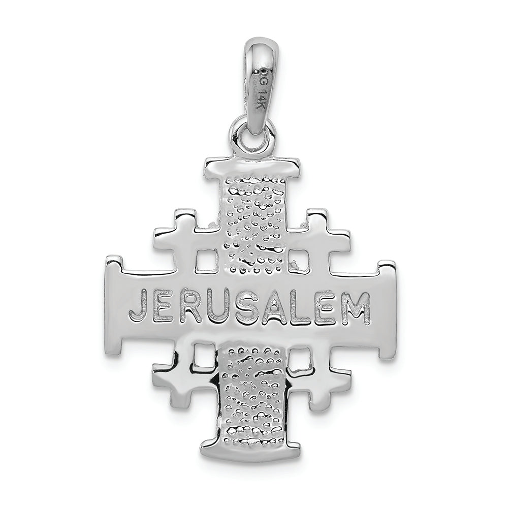 FJC Finejewelers 14k White Gold Jerusalem Cross Charm