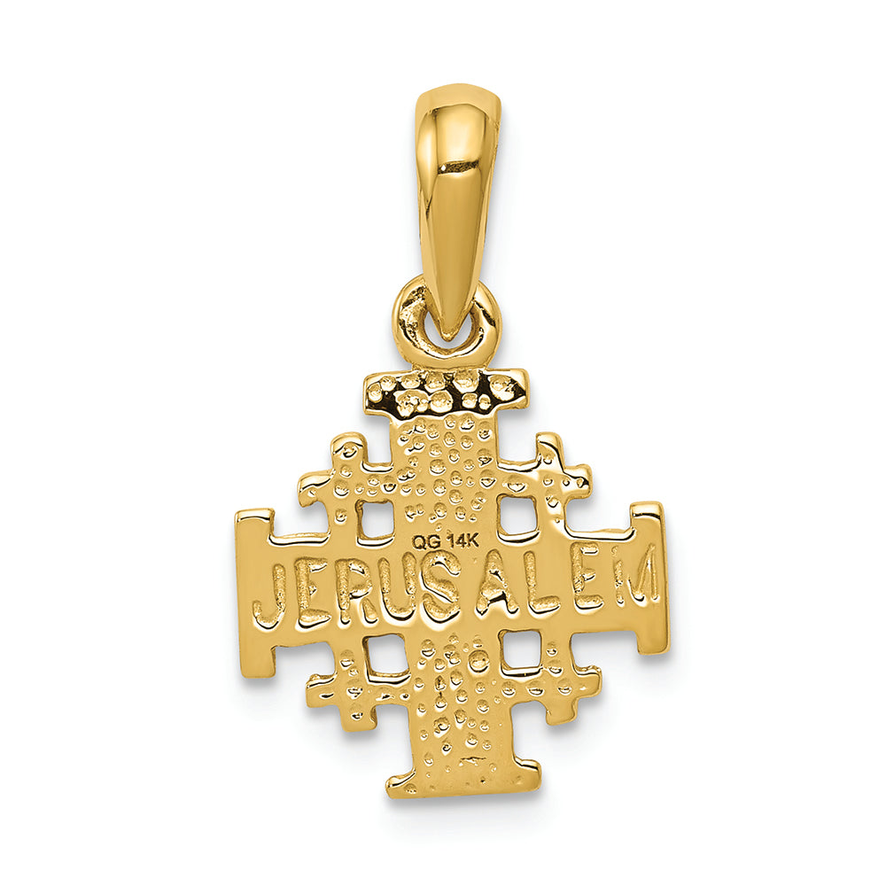 FJC Finejewelers 14k Yellow Gold Jerusalem Cross Charm
