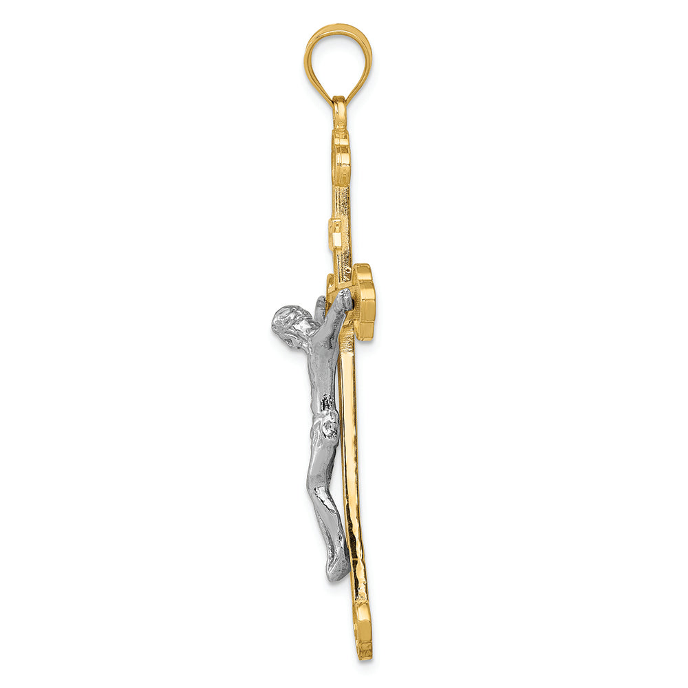 FJC Finejewelers 14k Two-tone Gold Inri Crucifix Charm