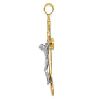 FJC Finejewelers 14k Two-tone Gold Inri Crucifix Charm