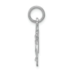 FJC Finejewelers 14k White Gold Bright Cut Crucifix Charm