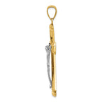 FJC Finejewelers 14k Two-tone Gold Crucifix Charm
