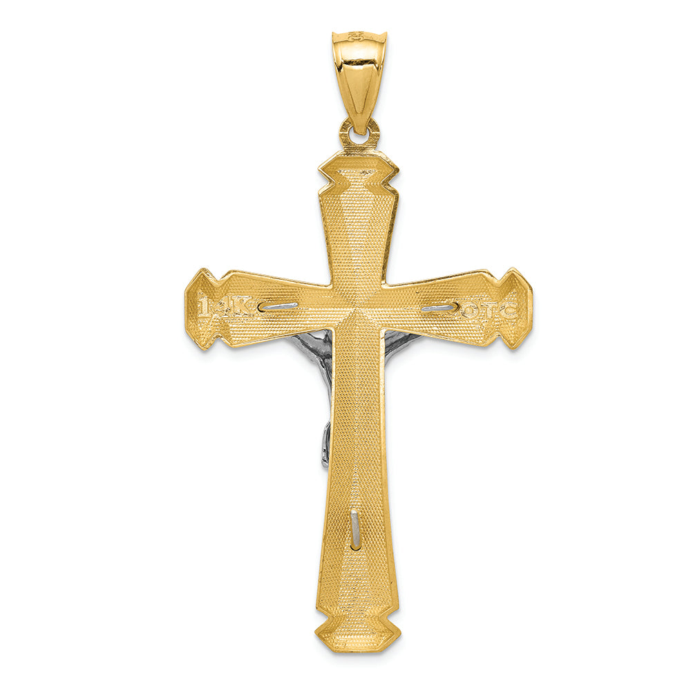 FJC Finejewelers 14k Two-tone Gold Crucifix Charm