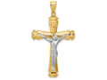 FJC Finejewelers 14k Two-tone Gold Crucifix Charm
