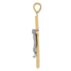 FJC Finejewelers 14k Two-tone Gold Crucifix Charm