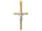 FJC Finejewelers 14k Two-tone Gold Crucifix Charm