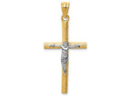 FJC Finejewelers 14k Two-tone Gold Crucifix Charm