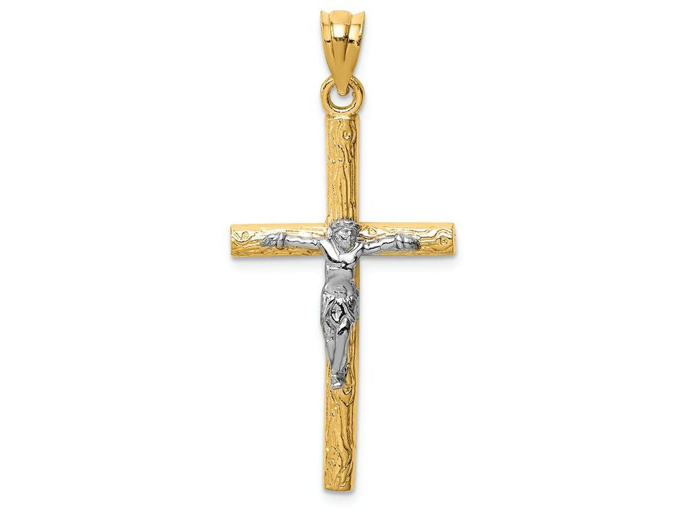 FJC Finejewelers 14k Two-tone Gold Crucifix Charm