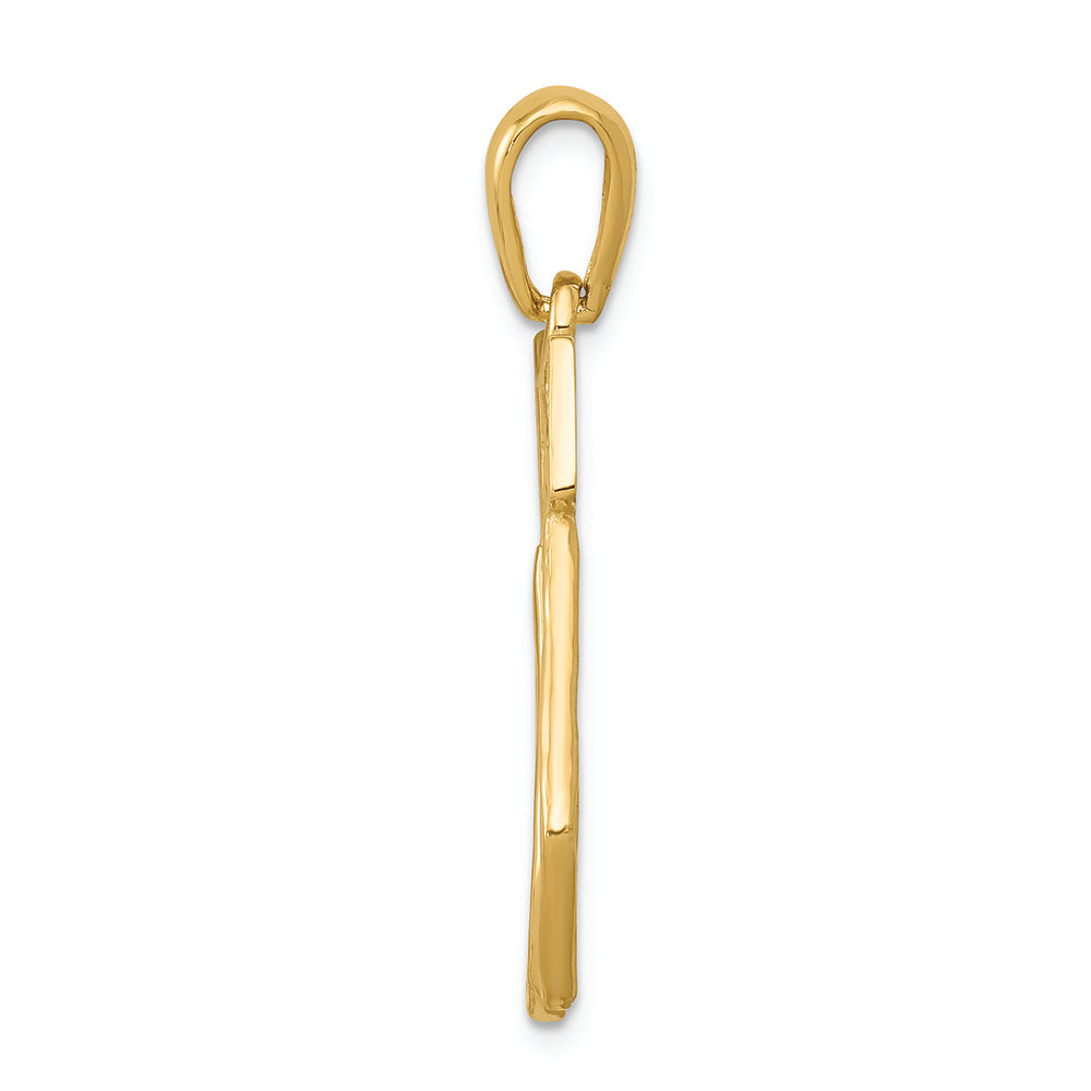 FJC Finejewelers 14k Yellow Gold Filigree Chai Charm