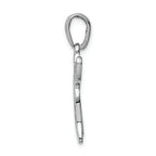 FJC Finejewelers 14k White Gold Mesh Chai Charm