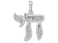 FJC Finejewelers 14k White Gold Mesh Chai Charm