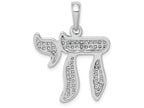 FJC Finejewelers 14k White Gold Mesh Chai Charm