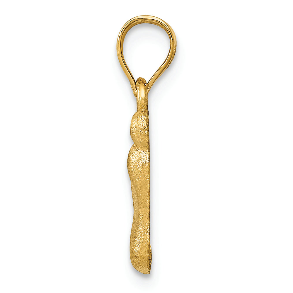 FJC Finejewelers 14k Yellow Gold Bright Cut Foot Charm
