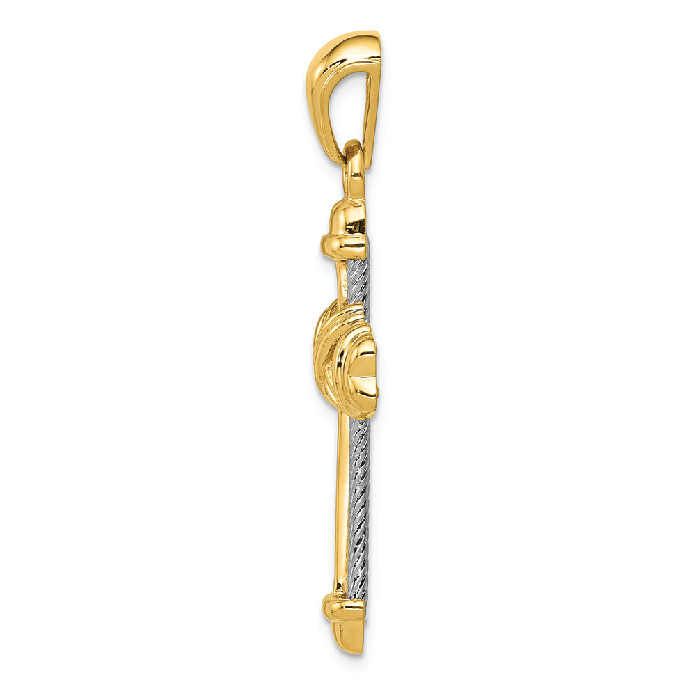FJC Finejewelers 14k Two-tone Gold Cross Charm