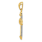 FJC Finejewelers 14k Two-tone Gold Cross Charm