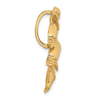 FJC Finejewelers 14k Yellow Gold Triple Dolphin Slide Charm