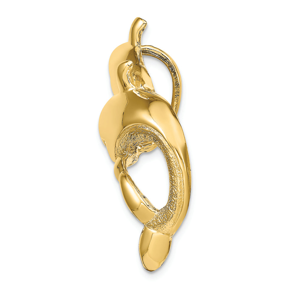 FJC Finejewelers 14k Yellow Gold Double Dolphins Slide Charm