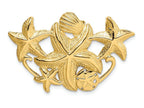 FJC Finejewelers 14k Yellow Gold Starfish Cluster Slide Charm