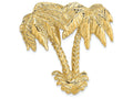 FJC Finejewelers 14k Yellow Gold Double Palm Tree Slide Charm
