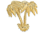 FJC Finejewelers 14k Yellow Gold Double Palm Tree Slide Charm