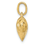 FJC Finejewelers 14k Yellow Gold Bright Cut Puffed Heart Charm